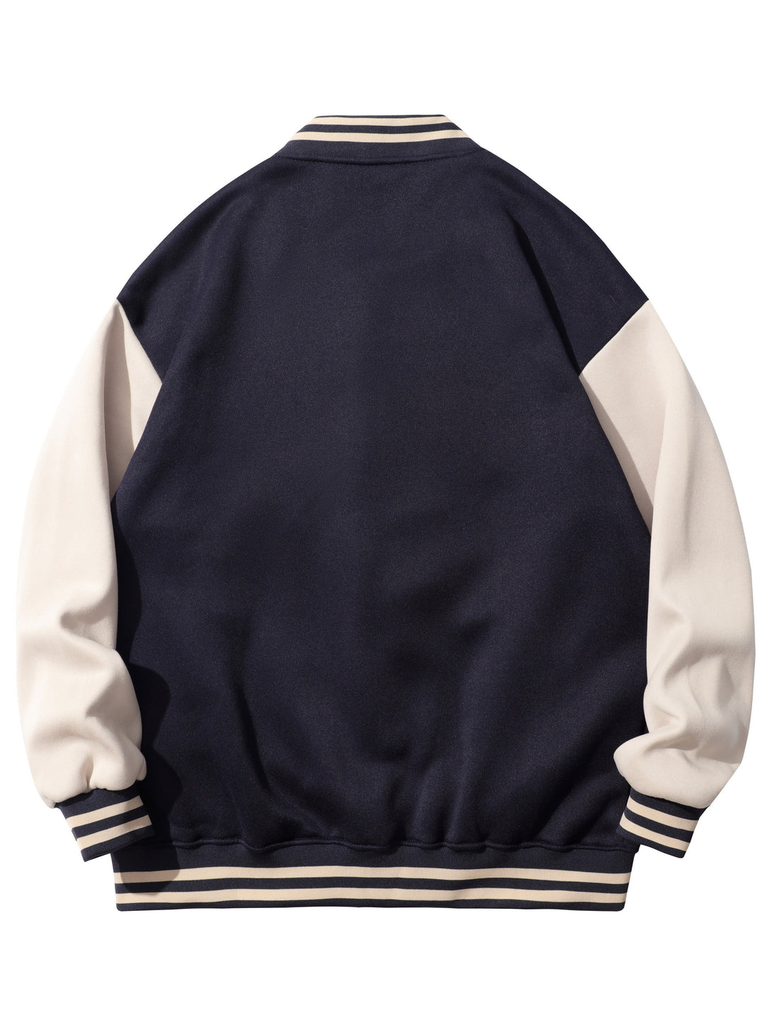 Shopron Rose Design Unisex Baseball Jacket with Fleece Lining